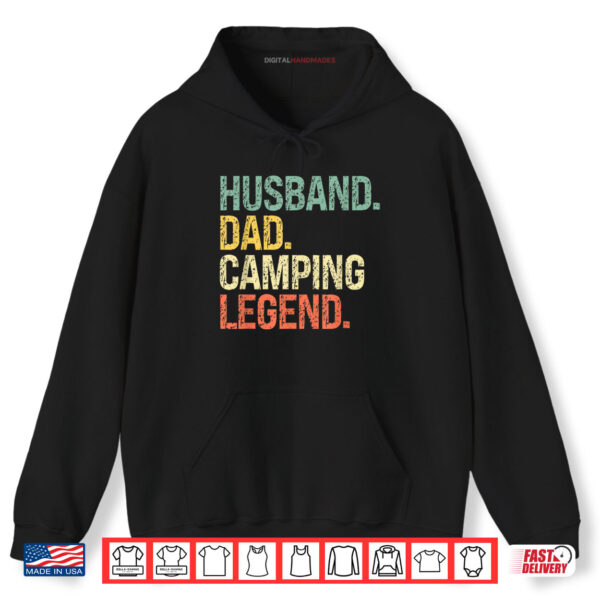 Husband Dad Camping Legend Father's Day Campfire Shirt 2 Hoodie Husband Dad Camping Legend Fathers Day Campfire Shirt