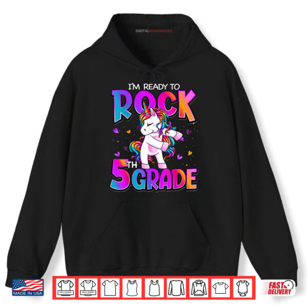 Hoodie Im Ready To Rock 5th Grade Unicorn Back To School Girls Shirt