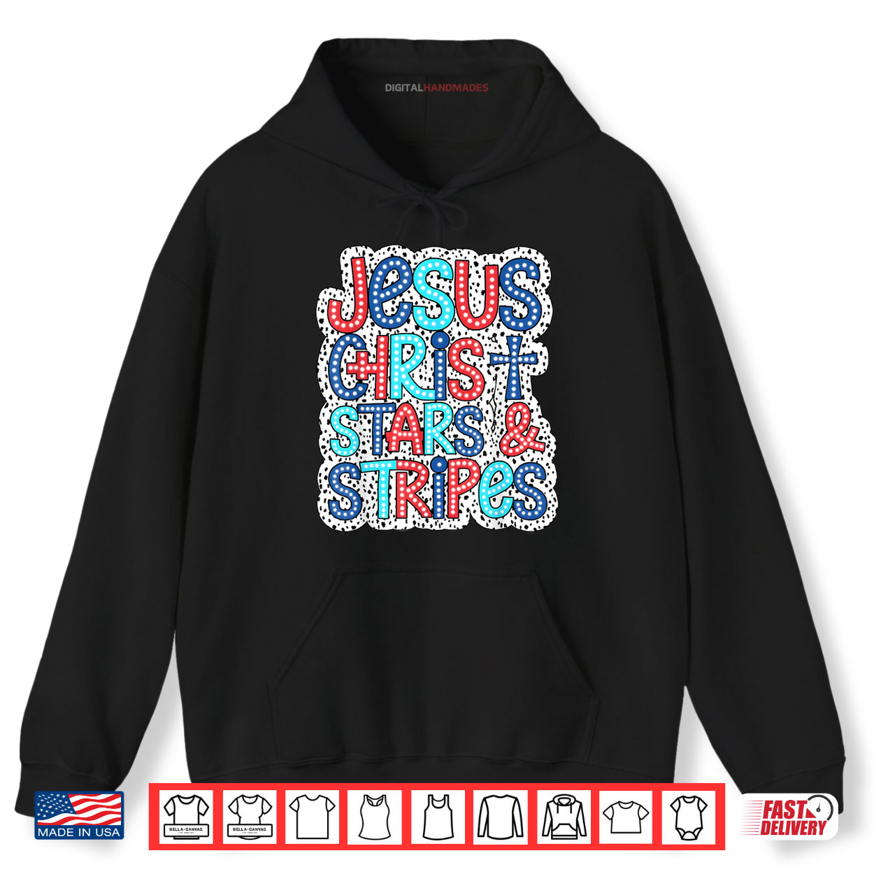 Jesus Christ Stars & Stripes American Patriotic 4th Of July Shirt Jesus Christ Stars & Stripes American Patriotic 4th Of July Shirt