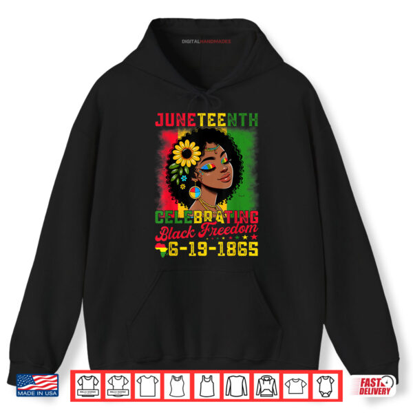 Hoodie Juneteenth Women Celebrating Black Freedom Day 1865 Shirt