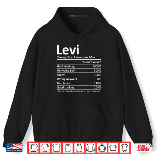 Hoodie LEVI Nutrition Funny Birthday Personalized Name Gift Shirt