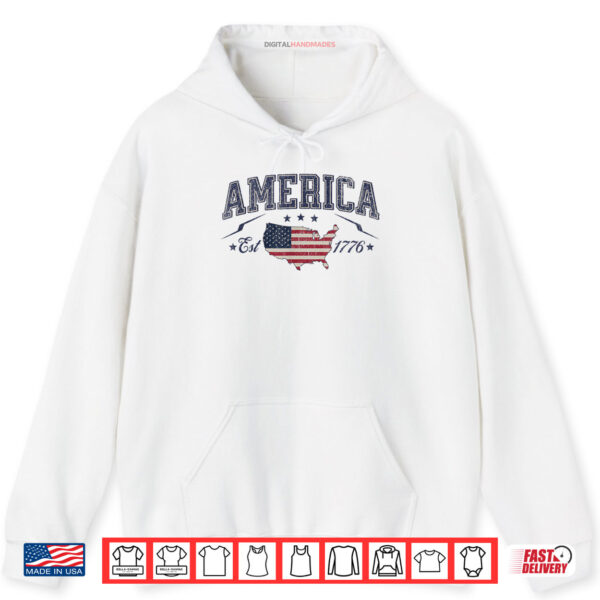 Hoodie Love Jesus America Too 4th of July Christian Shirt