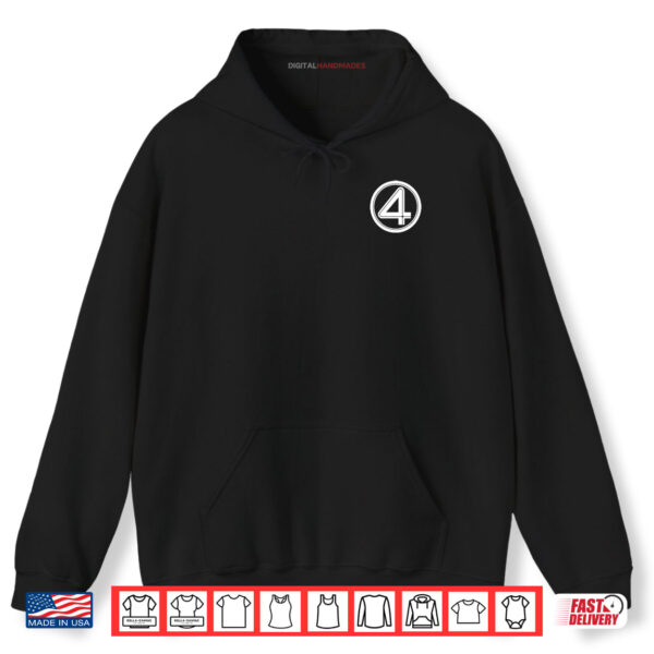 Hoodie Marvel The Fantastic Four First Steps Left Pocket 4 Logo Shirt