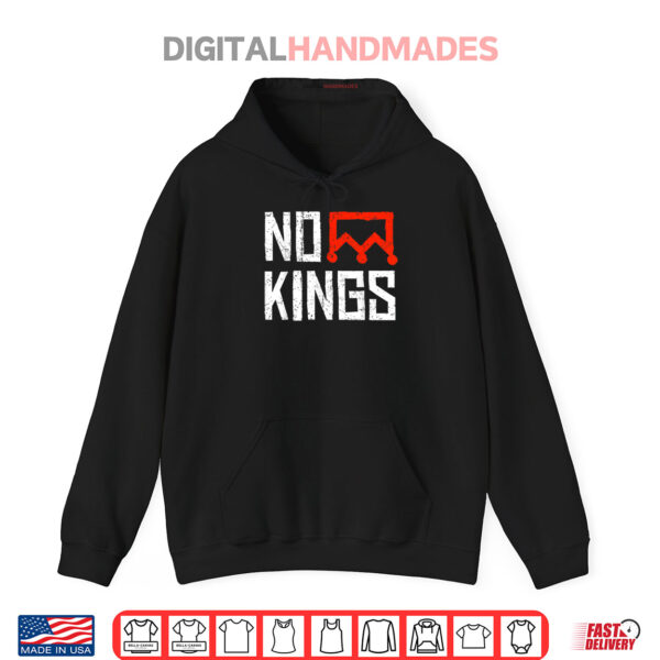 Hoodie No Kings Protest Sign Shirt