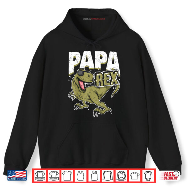 Hoodie Papa Fathers Day Dinosaur T Rex I Vintage PAPA REX Shirt