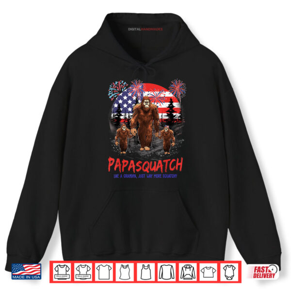 Papa Squatch Funny Bigfoot Grandpa American Flag 4th Of July Shirt 2 Hoodie Papa Squatch Funny Bigfoot Grandpa American Flag 4th Of July Shirt