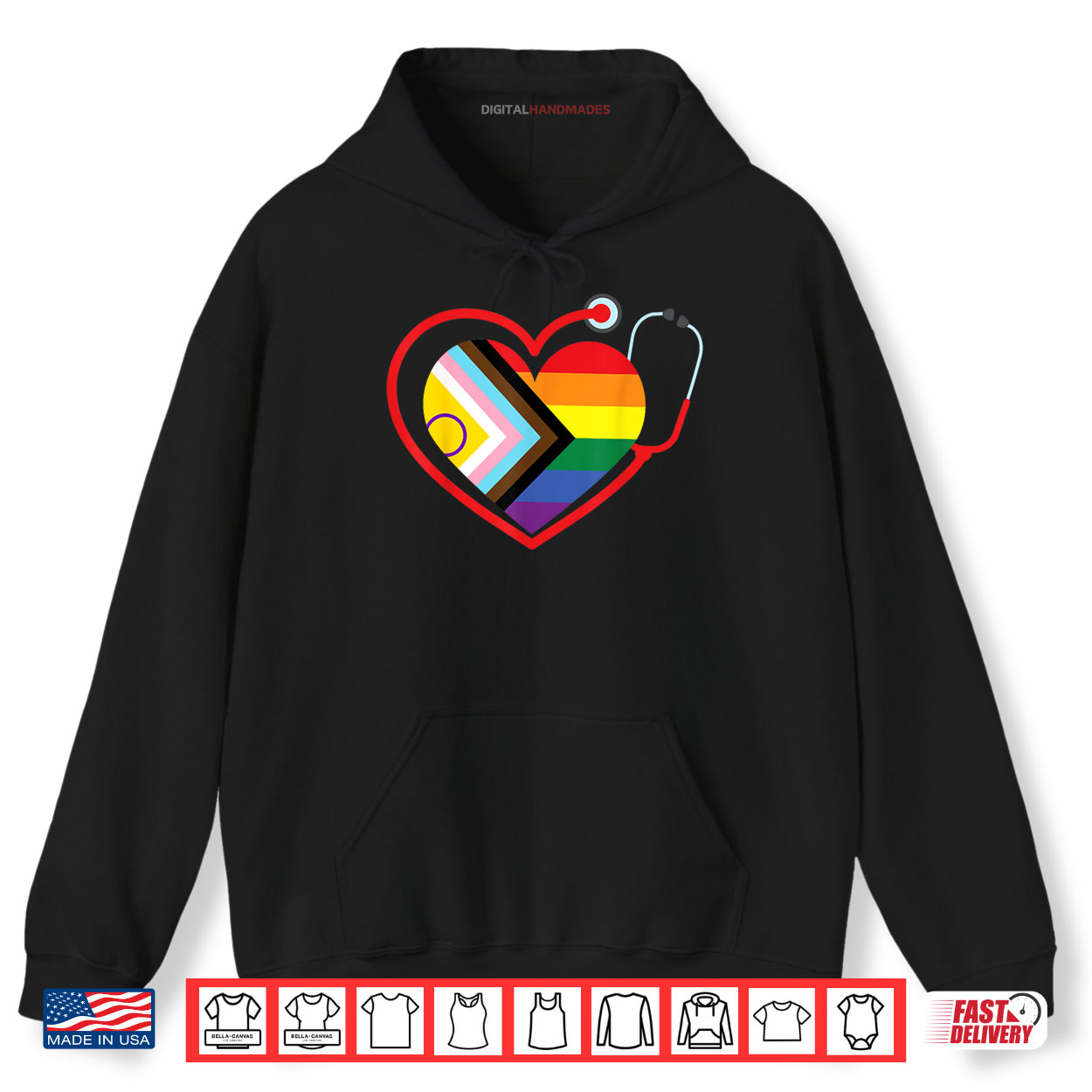 Rainbow Heart LGBTQ+ Doctor Nurse Medical Pride Month Squad Shirt Rainbow Heart LGBTQ+ Doctor Nurse Medical Pride Month Squad Shirt