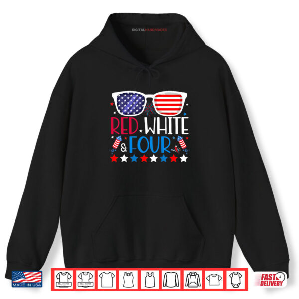 Red White & Four 4th Birthday 4th Of July 4th Birthday Party Shirt 2 Hoodie Red White Four 4th Birthday 4th Of July 4th Birthday Party Shirt digitalhandmades