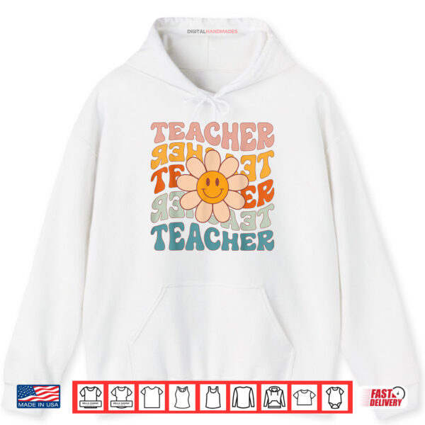 Retro Teacher Daisy Colorful Elementary School Teacher Shirt 2 Hoodie Retro Teacher Daisy Colorful Elementary School Teacher Shirt