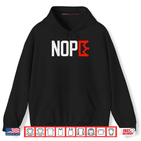 Hoodie Retro Vintage Horizontal No Kings Nope Protest Sign Shirt