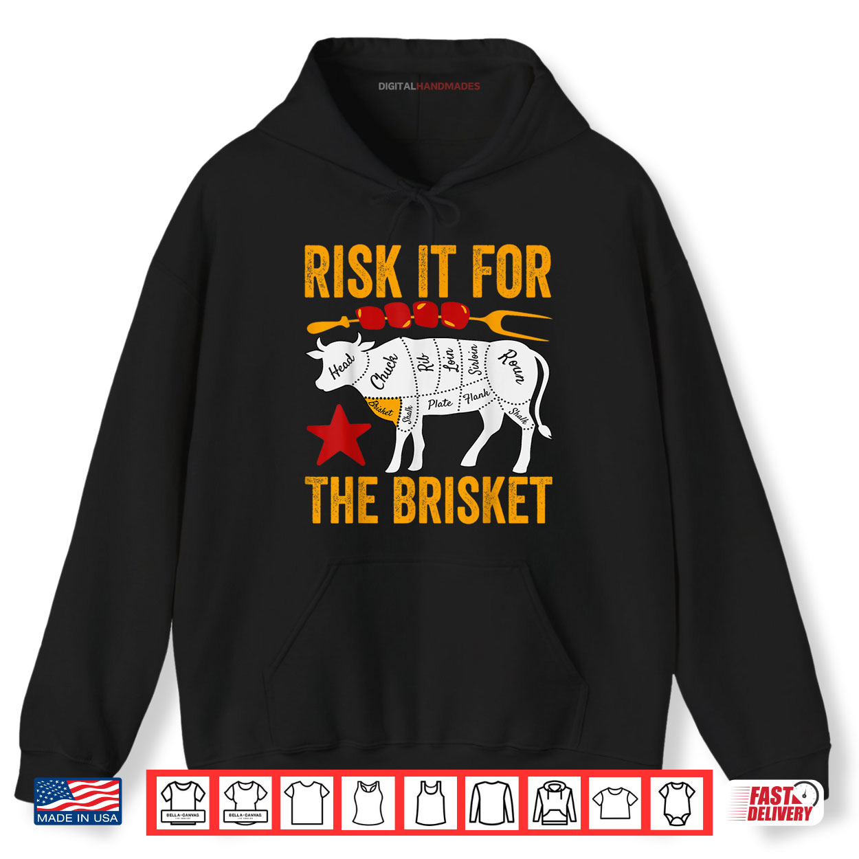 Risk It For The Brisket Funny BBQ Smoking Party Father’s Day Shirt Risk It For The Brisket Funny BBQ Smoking Party Father’s Day Shirt