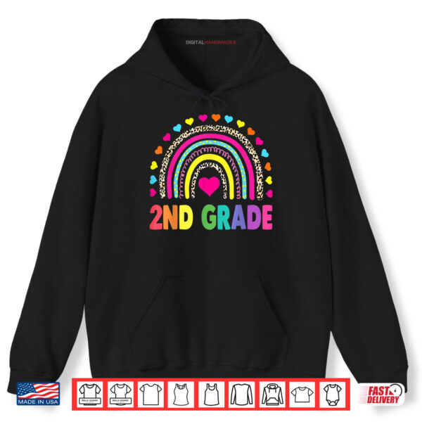 Hoodie Second Grade Rainbow Girls Boys Teacher Team 2nd Grade Squad Shirt