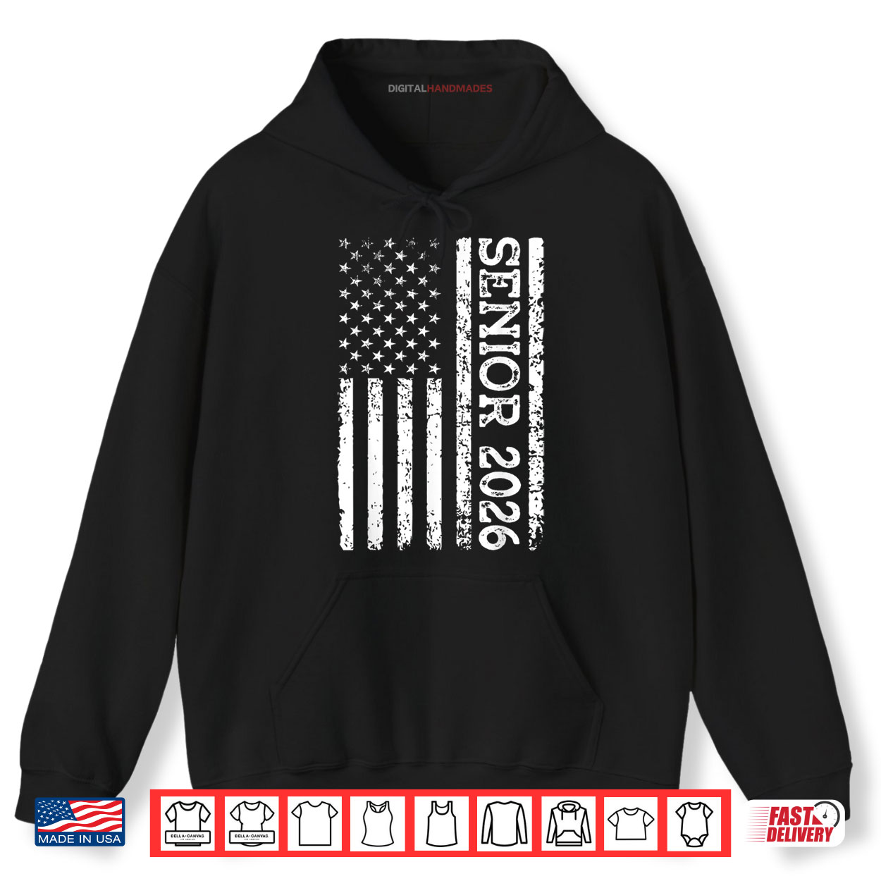 Senior Class Of 2026 Patriotic American USA Flag Graduation Shirt Senior Class Of 2026 Patriotic American USA Flag Graduation Shirt