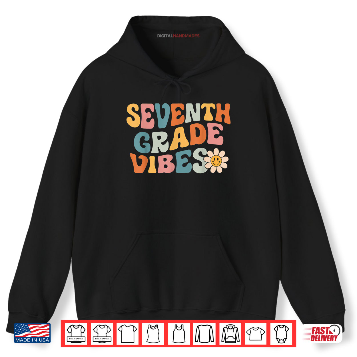 Seventh Grade Vibes 7th Grade Team Retro 1st Day of School Shirt Seventh Grade Vibes 7th Grade Team Retro 1st Day of School Shirt