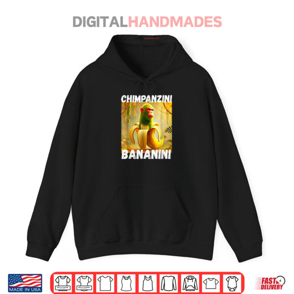 Shimpanzini Bananini Italian Brainrot Chimpanzee and Banana Shirt 2 Hoodie Shimpanzini Bananini Italian Brainrot Chimpanzee and Banana Shirt