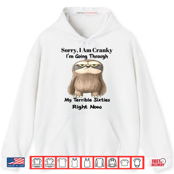 Sloth Sorry I Am Cranky I’m Going Through My Terrible Sixties Right Now Shirt 2 Hoodie Sloth Sorry I Am Cranky Im Going Through My Terrible Sixties Right Now Shirt
