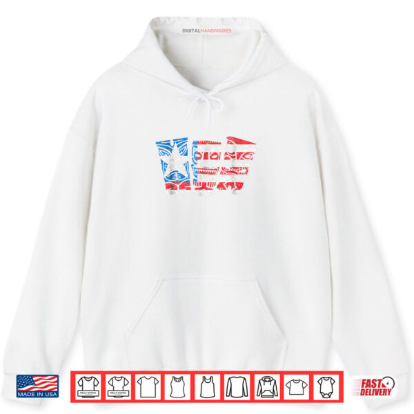 Hoodie Tiki Flag Fun Fourth of July 4th T Shirt America USA digitalhandmades