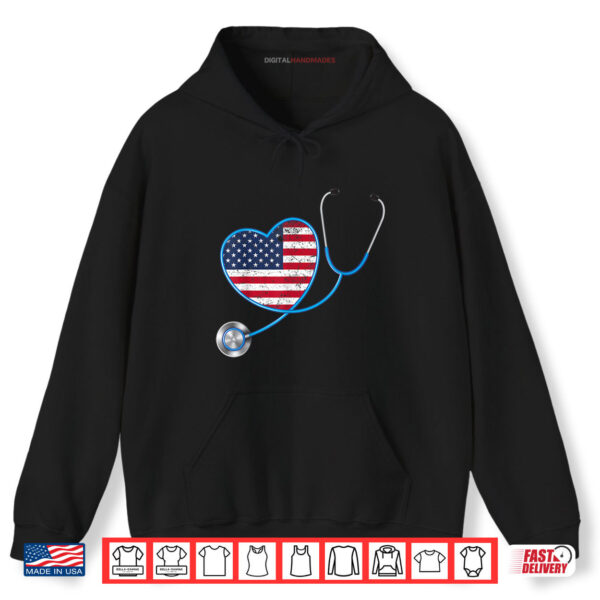 USA Flag Heart 4th Of July Gifts Nurse Shirt 2 Hoodie USA Flag Heart 4th Of July Gifts Nurse Shirt digitalhandmades