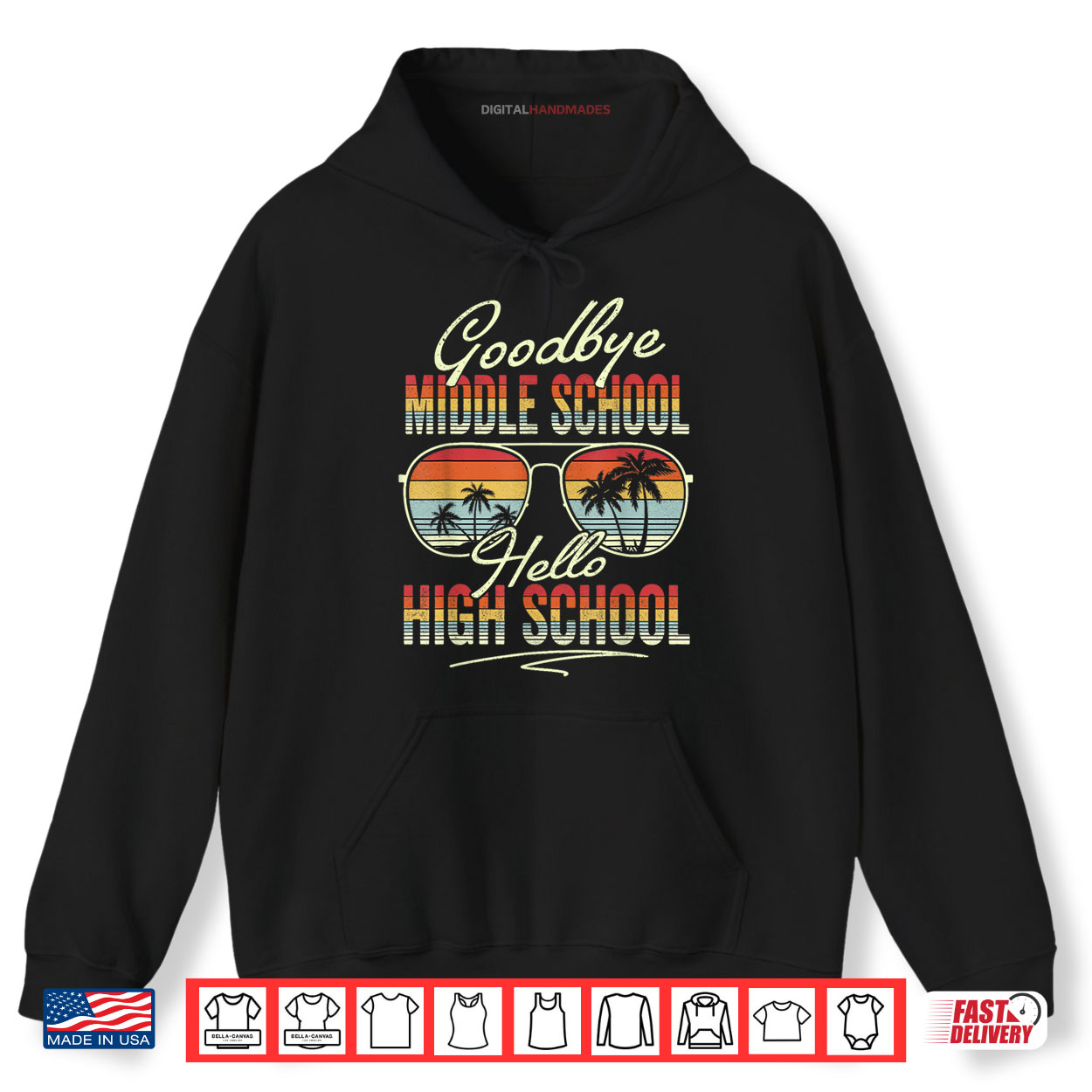 Vintage Goodbye Middle School Hello High School Summer Shirt Vintage Goodbye Middle School Hello High School Summer Shirt