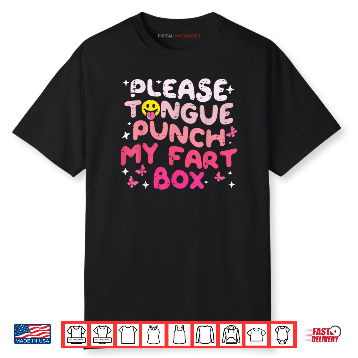 Inappropriate Please Tongue Punch Funny Cringe Shirt