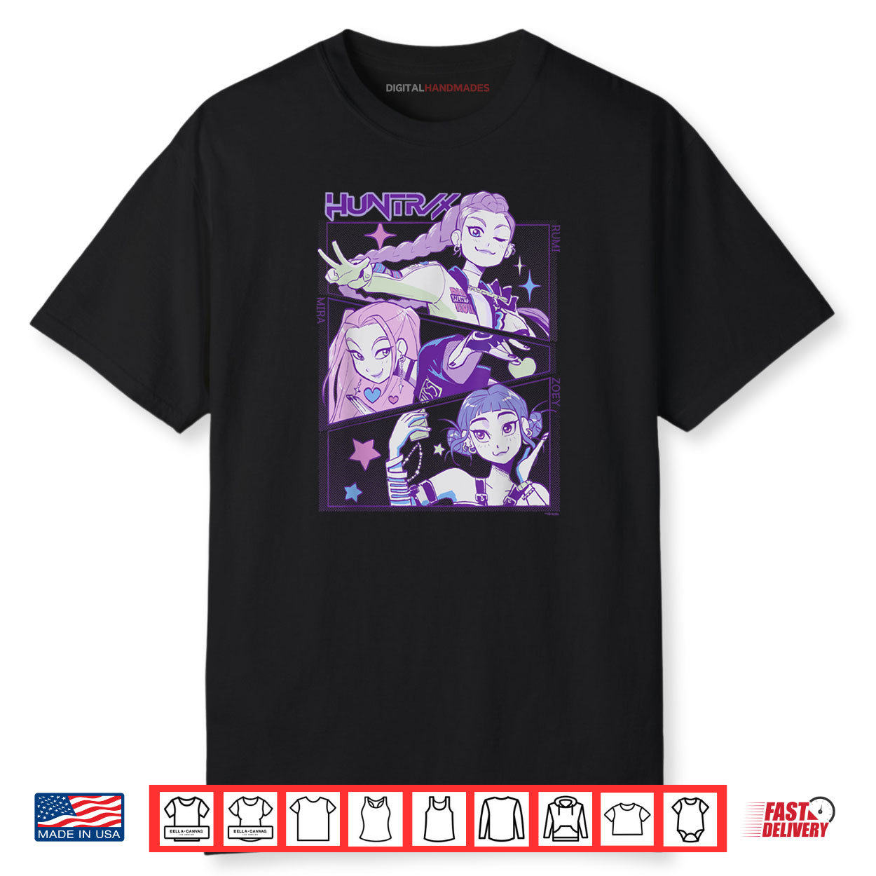 KPop Demon Hunters Huntrix Team Shirt KPop Demon Hunters Huntrix Team Shirt