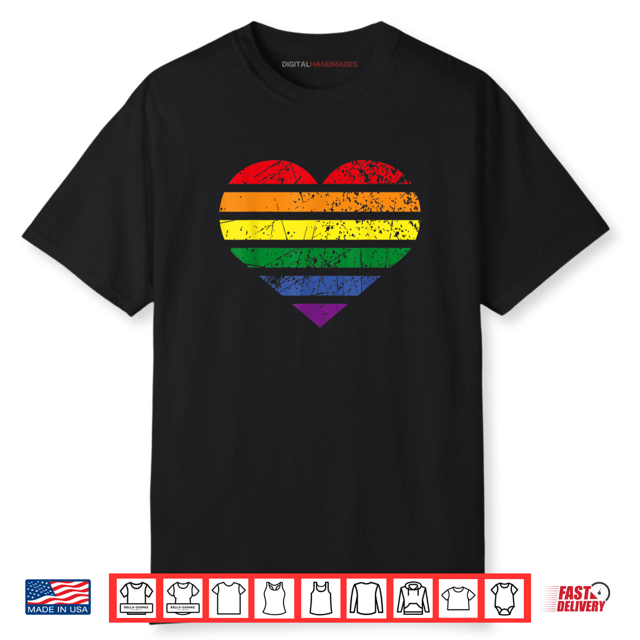 LGBT Rainbow Heart Love Couple Pride Month Shirt LGBT Rainbow Heart Love Couple Pride Month Shirt