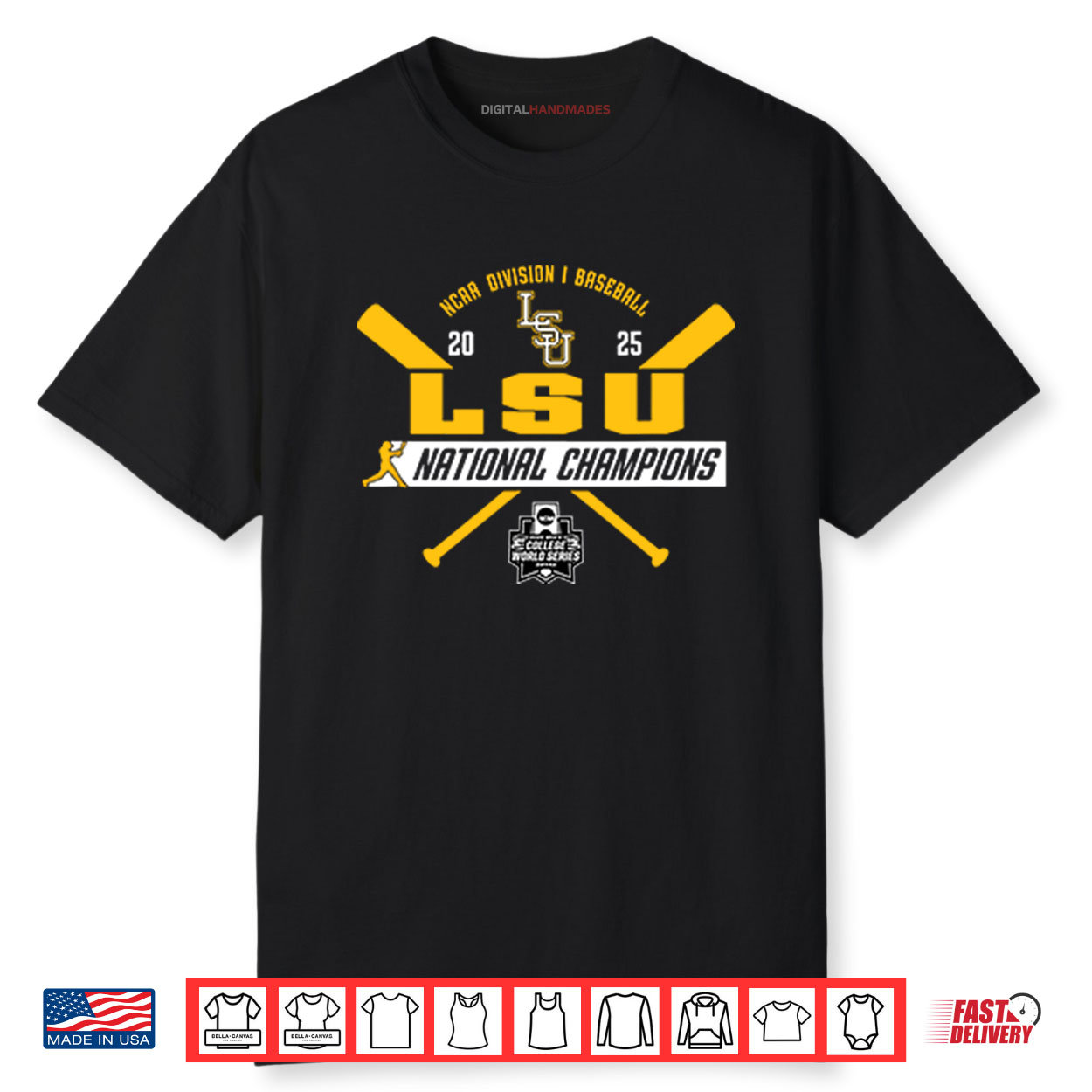LSU Tigers Baseball National Champs 2025 MCWS Title Shirt