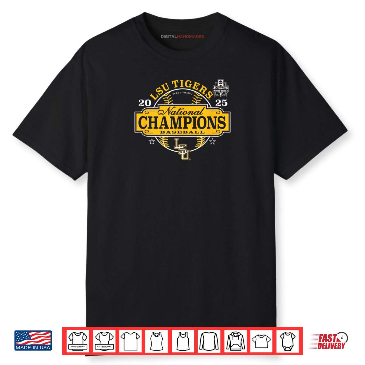 LSU Tigers Baseball National Champs 2025 MCWS Winner Shirt