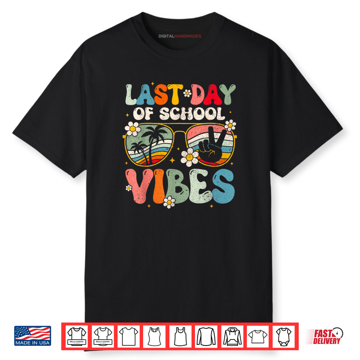 Last Day Of School Vibes Retro Vintage Teacher Graduation Shirt Last Day Of School Vibes Retro Vintage Teacher Graduation Shirt