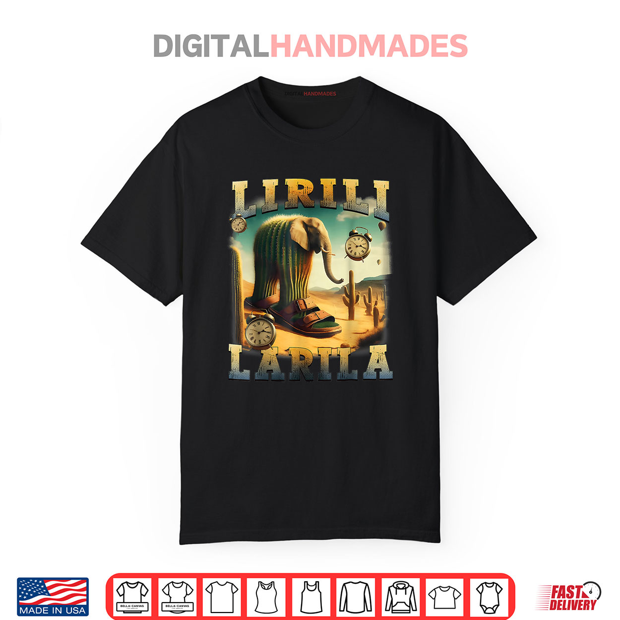 Lirili Larila Italian Brainrot Cactus Elephant Shirt Lirili Larila Italian Brainrot Cactus Elephant Shirt