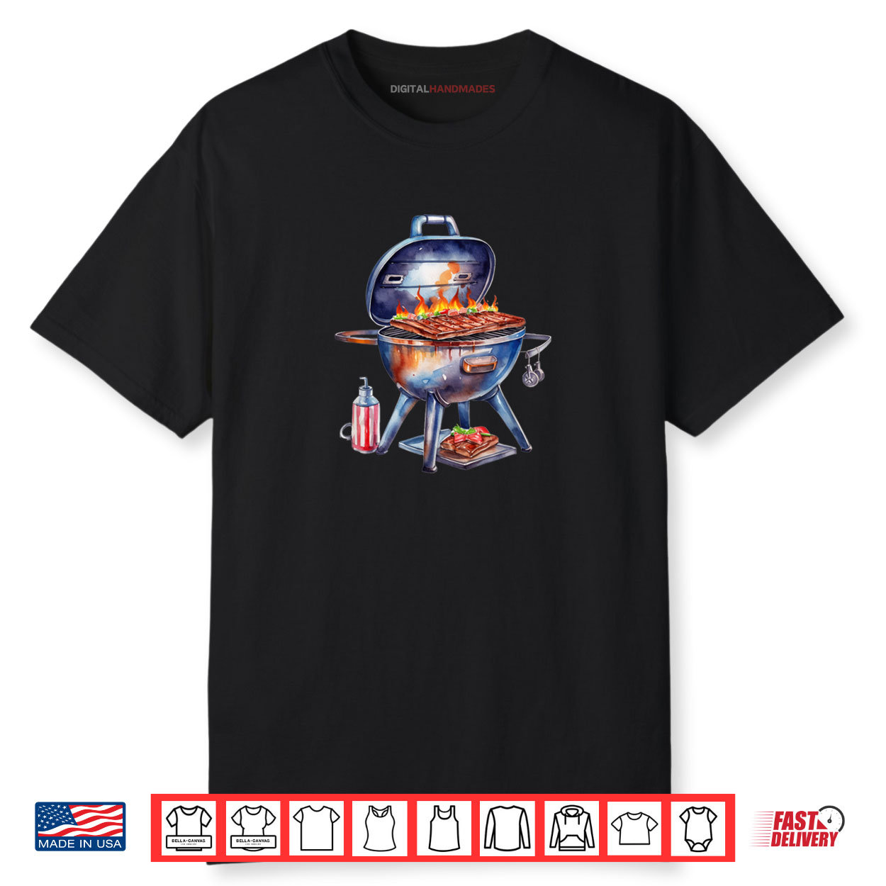 Memorial Day 4th Of July Patriotic Usa Flag Barbecue Grill Shirt
