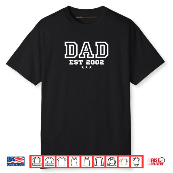 Mens Dad Established 2002 Father’s Day Shirt