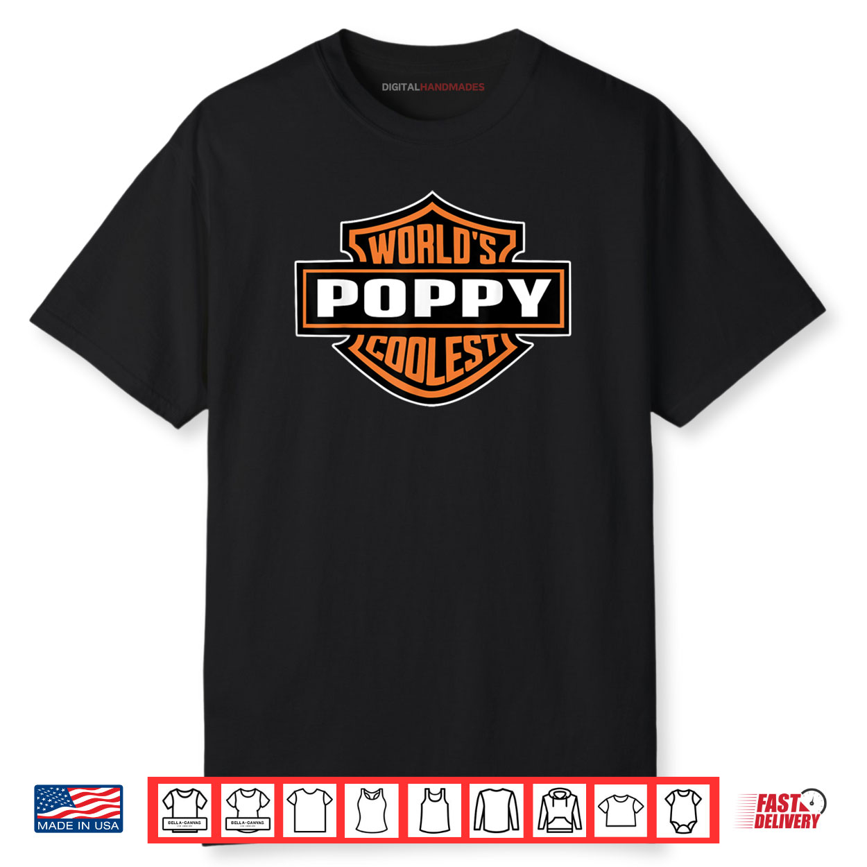 Mens World’s Coolest POPPY Best Dad In The World Father’s Day Shirt Mens World’s Coolest POPPY Best Dad In The World Father’s Day Shirt