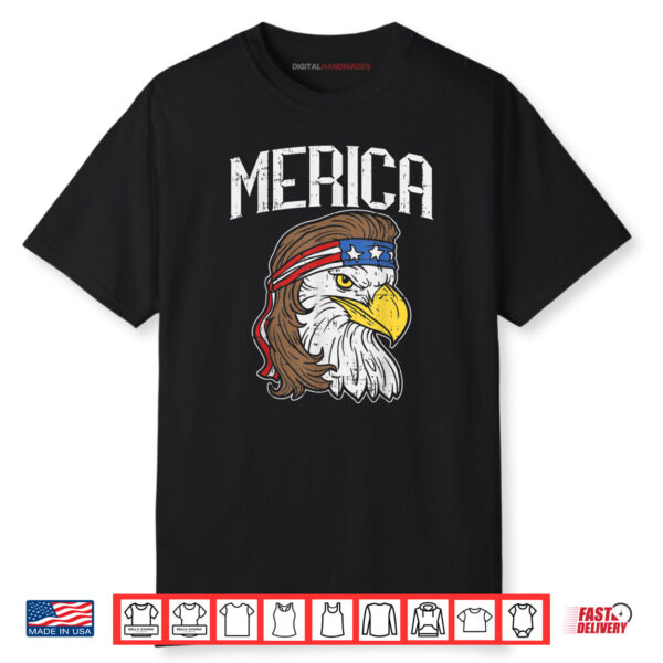 Merica Eagle Mullet Shirt 4th of July Redneck Patriot Shirt