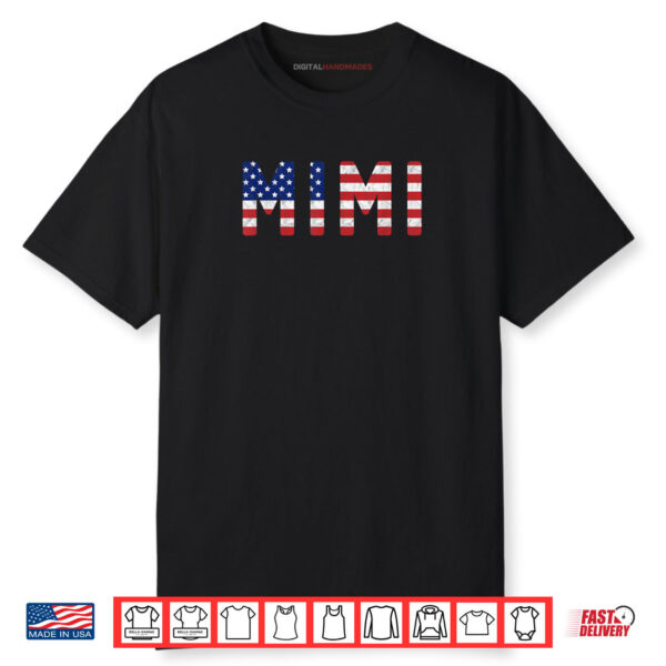 Mimi American Flag Design 4th of July USA Patriotic Shirt