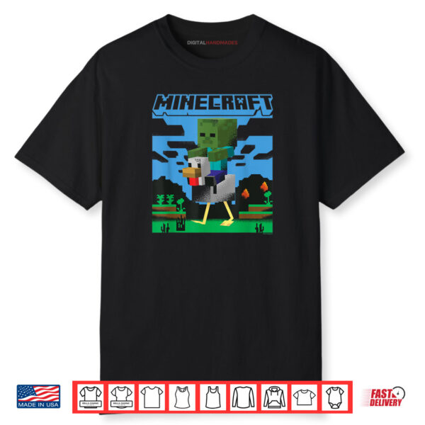 Minecraft Chicken Jockey Day Walk Poster Shirt