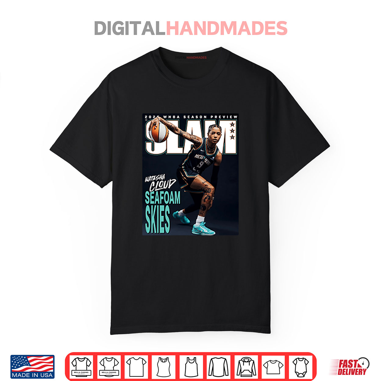 Natasha Cloud New York Liberty Seafoam Skies Magazine SLAM 256 Cover 2025 WNBA Season Shirt Natasha Cloud New York Liberty Seafoam Skies Magazine SLAM 256 Cover 2025 WNBA Season Shirt