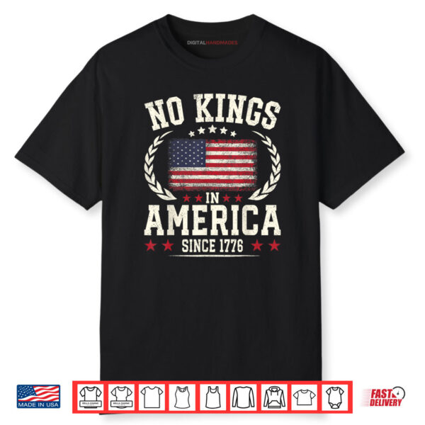 No Kings In America 1776 Save Democracy United States Shirt