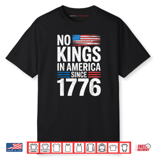 No Kings In America Shirt Rejecting Kings Patriotic USA Shirt