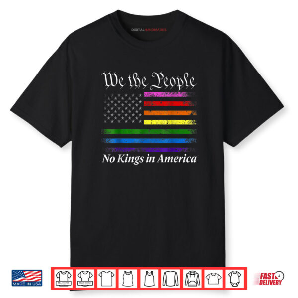 No Kings In America We The People US Flag Shirt