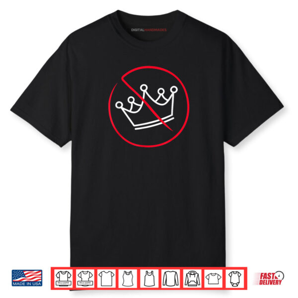 No Kings Protest Simple Drawing Shirt