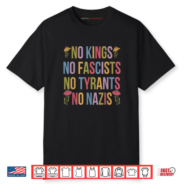 No Kings in America No Fascists We The People Political Shirt
