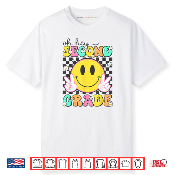 Oh Hey Second Grade Shirt Back To School Groovy 2nd Grade Shirt