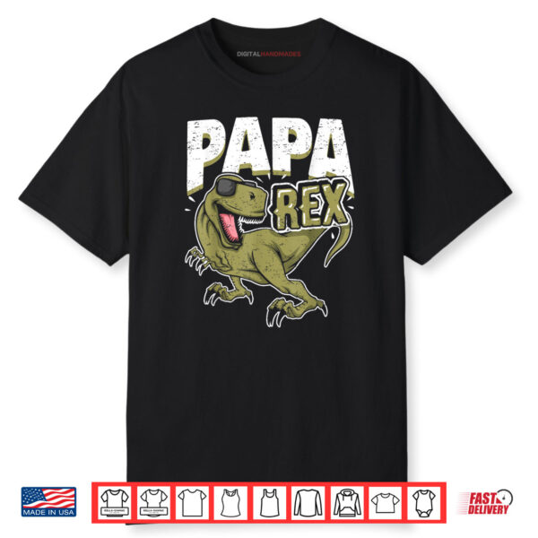 Papa Father’s Day Dinosaur T Rex I Vintage PAPA REX Shirt