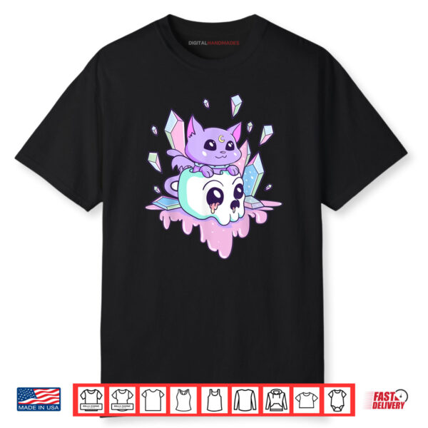 Pastel Goth Cute Cat Back To School Shirt