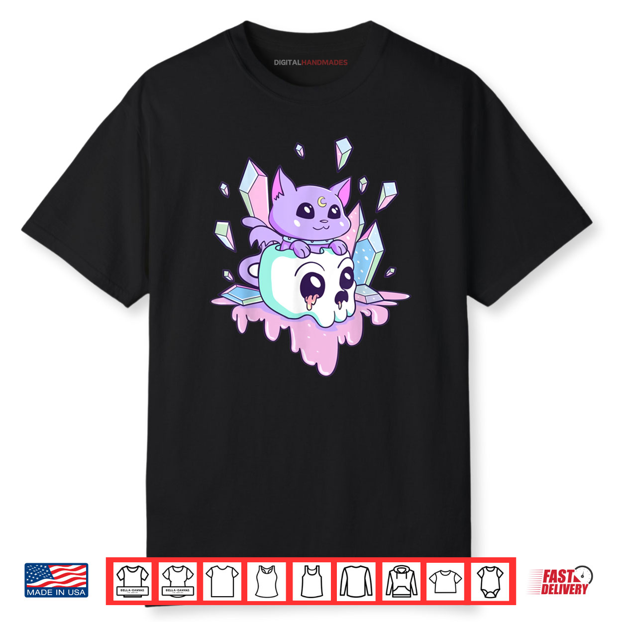 Pastel Goth Cute Cat Back To School Shirt Pastel Goth Cute Cat Back To School Shirt