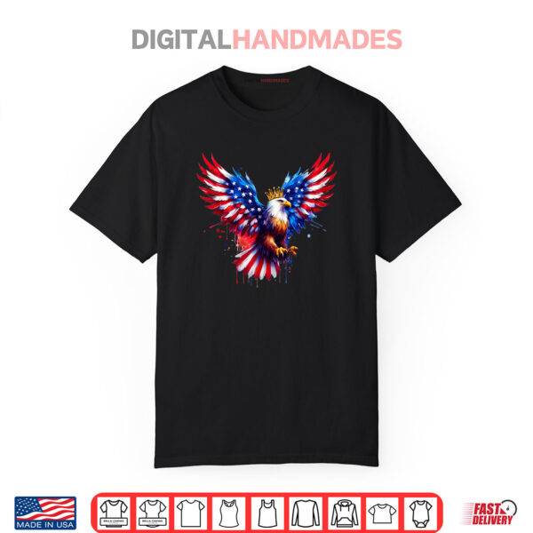 Patriotic Eagle 4th of July USA American Flag Bald Eagle Shirt