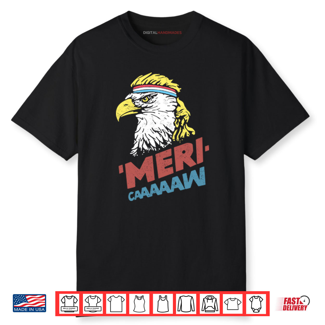 Patriotic Eagle Mericaw 4th of July Shirt