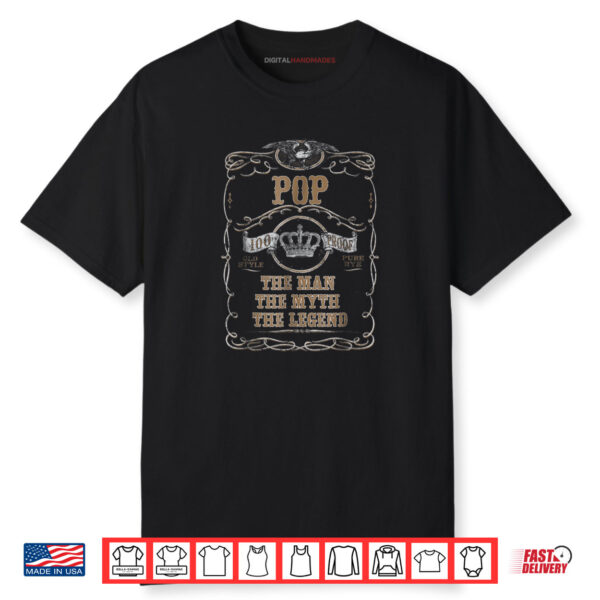 Pop The Man Myth Legend Vintage Father’s Day Grandpa Shirt
