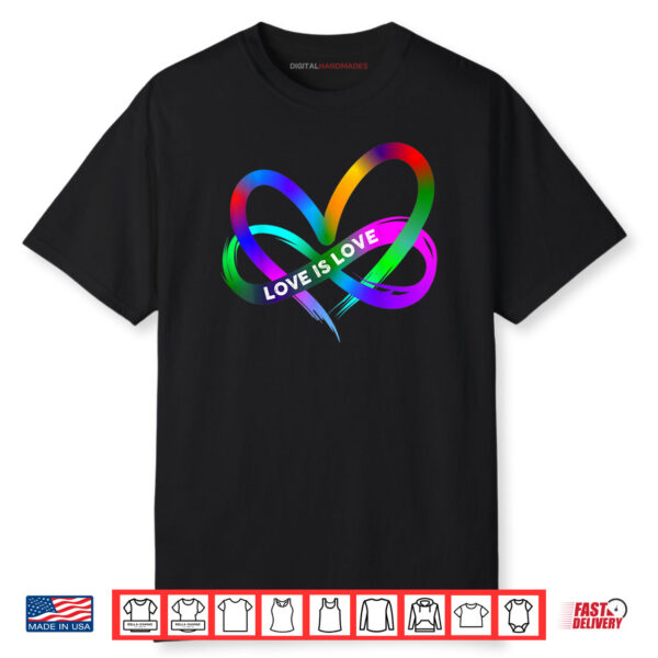 Pride month LGBT Straight Heart with Love Is Love Shirt